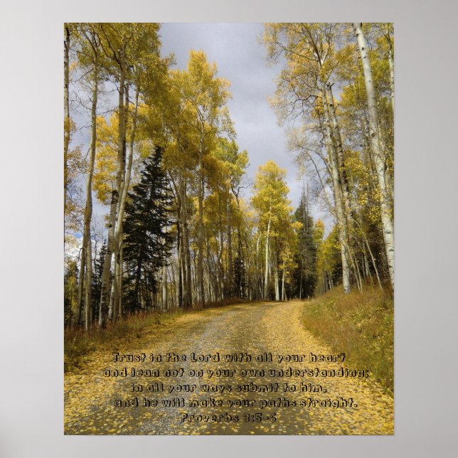 Scripture Lean Not on Your Own Understanding Poster (Front)