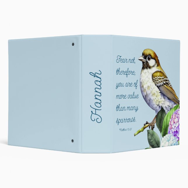 Scripture Matthew 10:31 3 Ring Binder (Background)