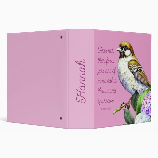 Scripture Matthew 10:31 3 Ring Binder (Background)