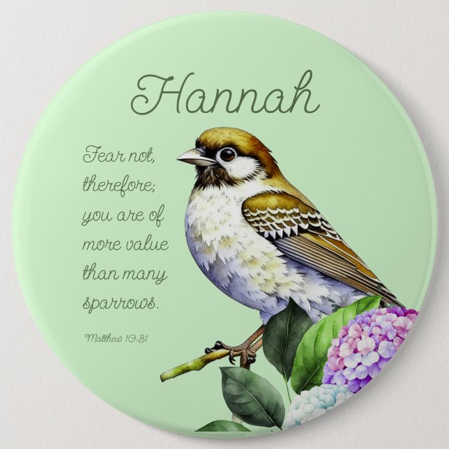 Scripture Matthew 10:31 Button (Front)