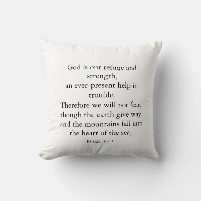 Scripture Modern Black White Throw Pillow (Front)
