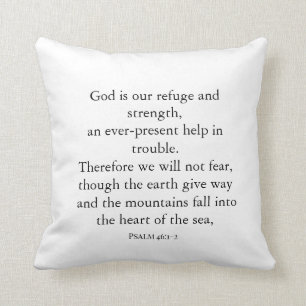 Scripture Modern Black White Throw Pillow