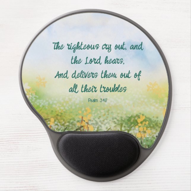 Scripture Mouse Pad with Wrist Rest (Front)