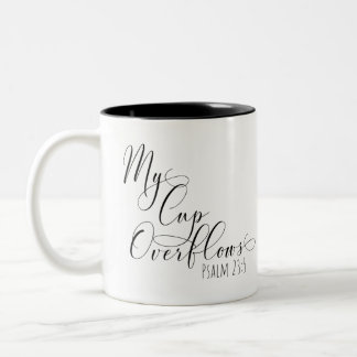 Scripture Mug Psalm 23:5 "My cup Overflows" (2)
