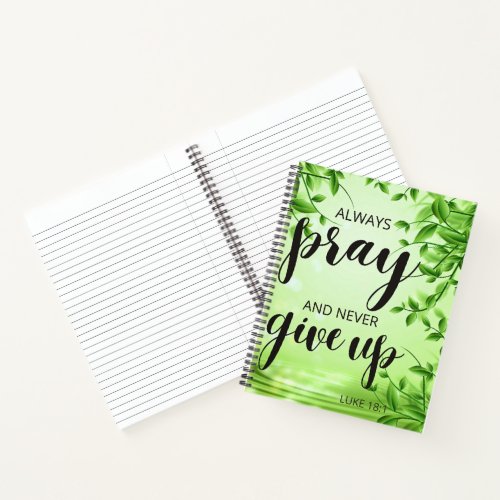 Scripture Notebook Always Pray