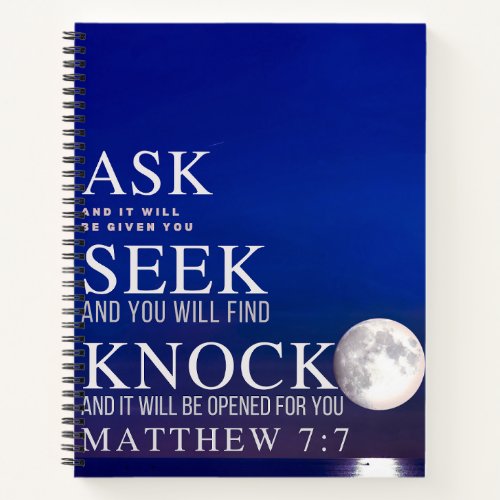 Scripture Notebook Ask Seek Knock