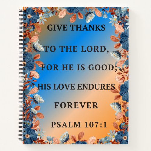 Scripture Notebook Give Thanks