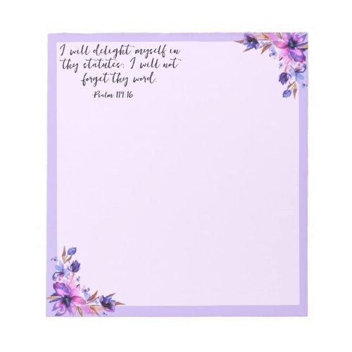 Scripture Notepad Lilac