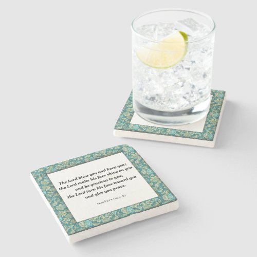 Scripture Numbers 624_26 Stone Coaster