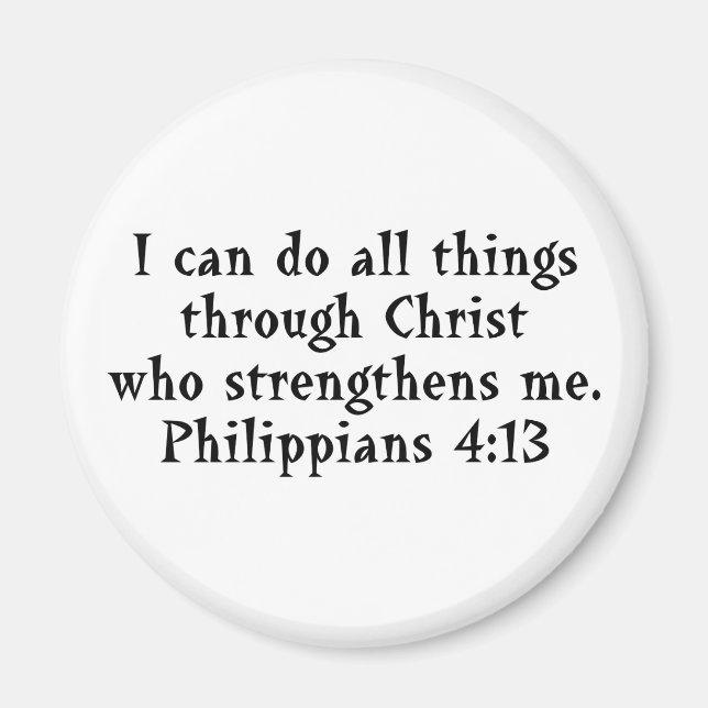 scripture Phil 4:13 Magnet (Front)