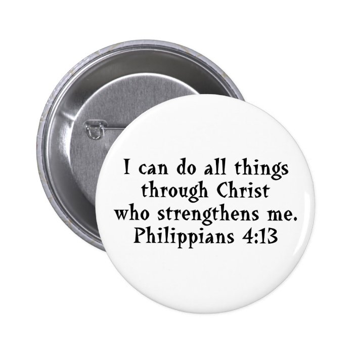 scripture Phil 413 Pinback Button