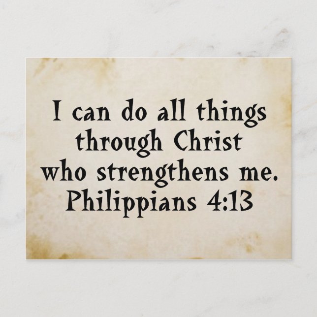 scripture Phil 4:13 Postcard (Front)