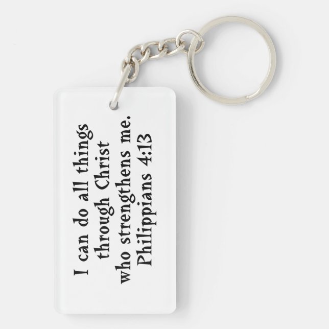 scripture Philippians 4:13 Keychain (Back)