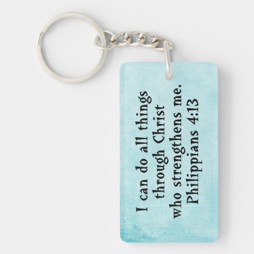 scripture Philippians 413 Keychain