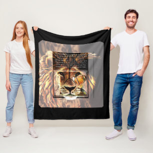 Scripture Pictures: The Lion's Decree 2D Fleece Blanket