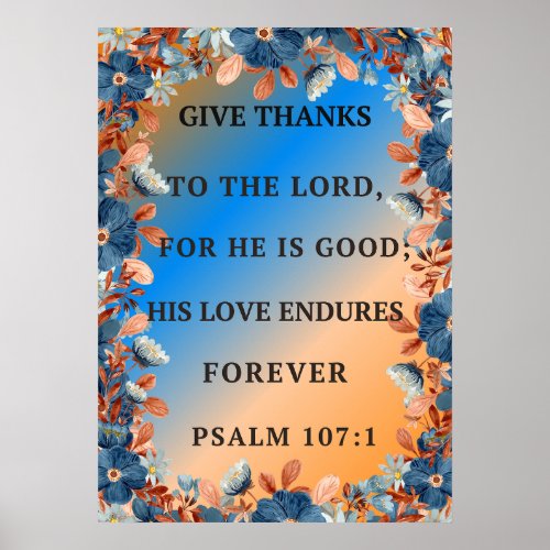 Scripture Poster Give Thanks