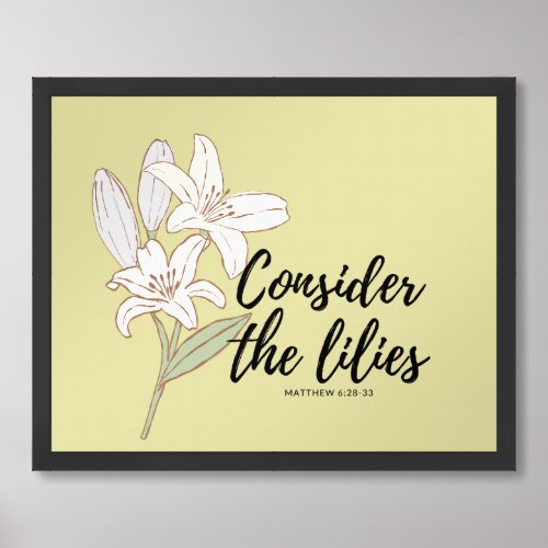 Scripture Poster The Lilies