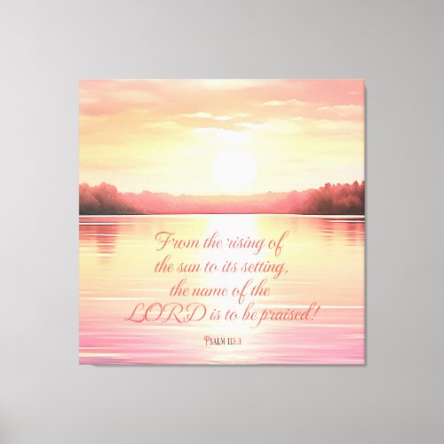 Scripture Psalm 1133 Canvas Print