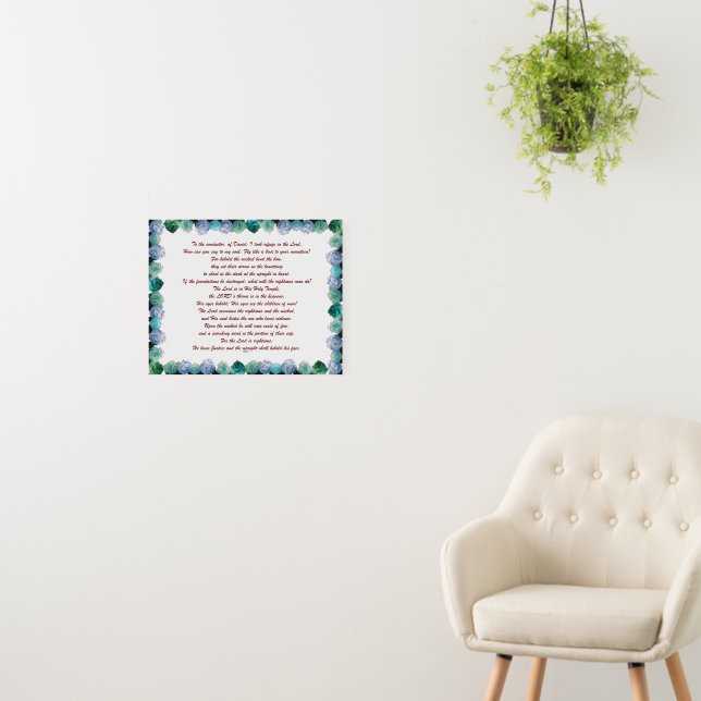 Scripture, Psalm 11, Bible Verse, Foam Board (In Situ (Wall))