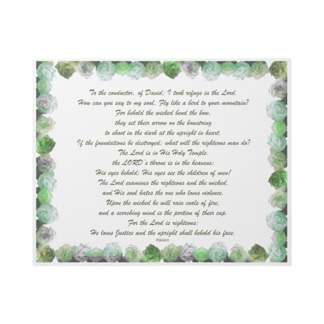 Scripture, Psalm 11, Bible Verse, Gallery Wrap (Front)