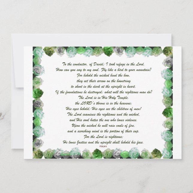 Scripture, Psalm 11, Bible Verse, Invitation (Front)