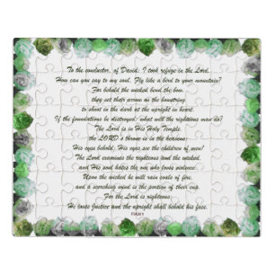 Scripture, Psalm 11, Bible Verse, Jigsaw Puzzle