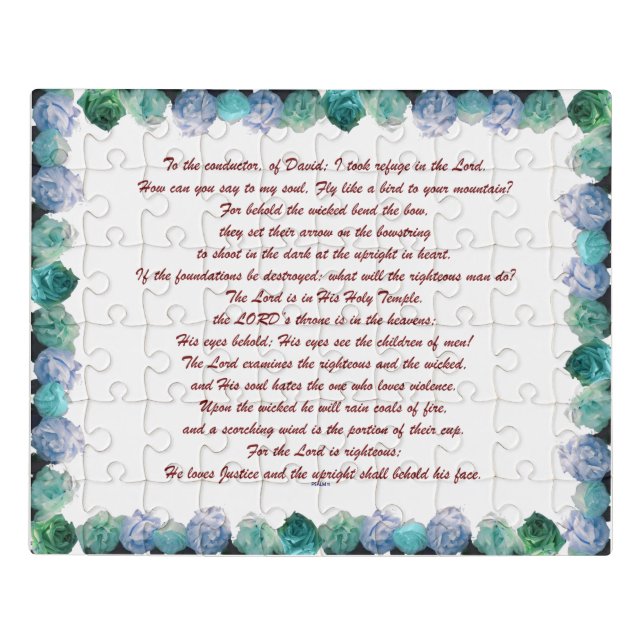 Scripture, Psalm 11, Bible Verse, Jigsaw Puzzle (Puzzle Horizontal)