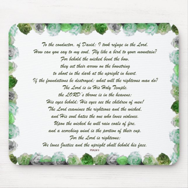 Scripture, Psalm 11, Bible Verse, Mouse Pad (Front)