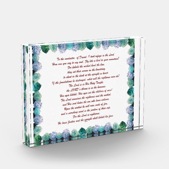 Scripture, Psalm 11, Bible Verse, Photo Block (Left)