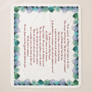 Scripture, Psalm 11, Bible Verse, Sherpa Blanket