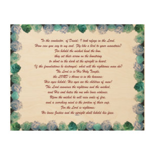Scripture, Psalm 11, Bible Verse, Wood Wall Art