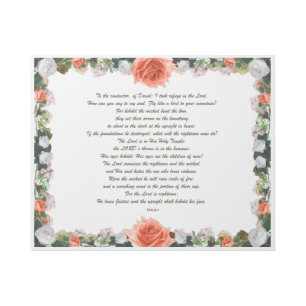 Scripture, Psalm 11, Botanic Gallery Wrap