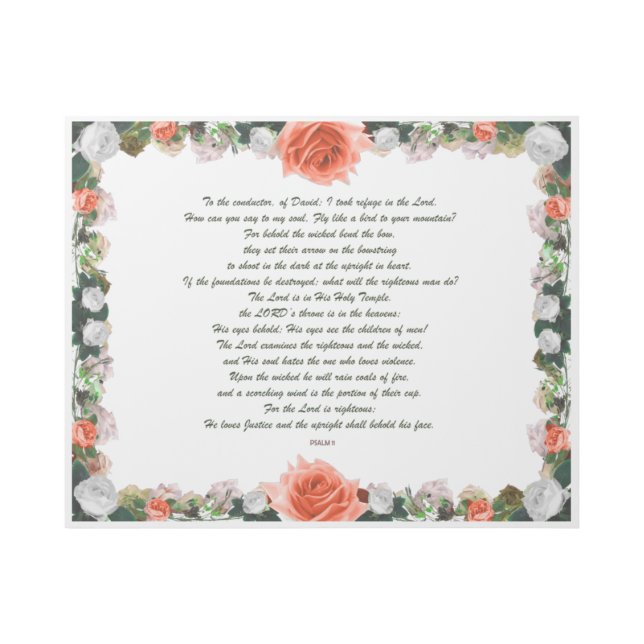 Scripture, Psalm 11, Botanic Gallery Wrap (Front)