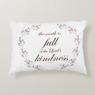 Scripture, Psalm 33, Full Kindness Accent Pillow