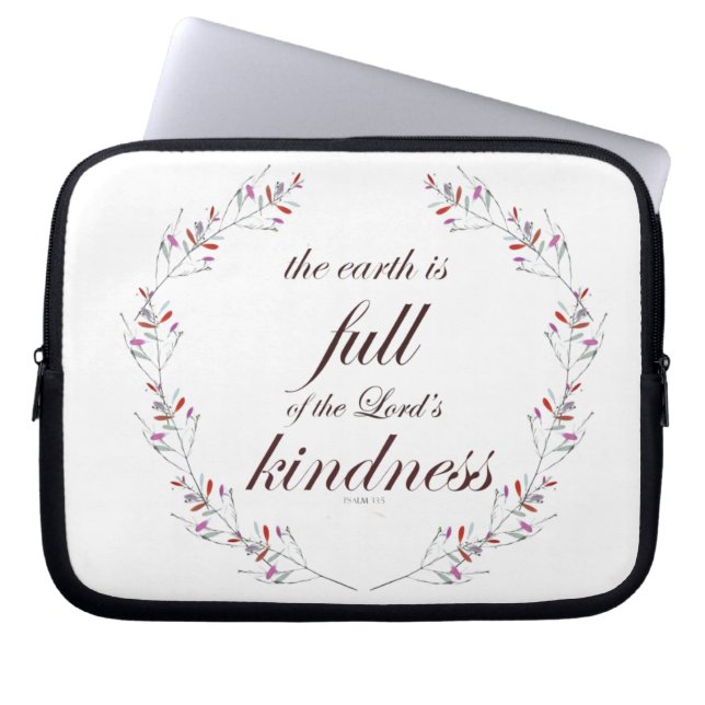 Scripture, Psalm 33, Full Kindness Laptop Sleeve (Front)