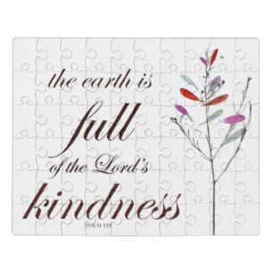 Scripture, Psalm 33, Kindness, Jigsaw Puzzle