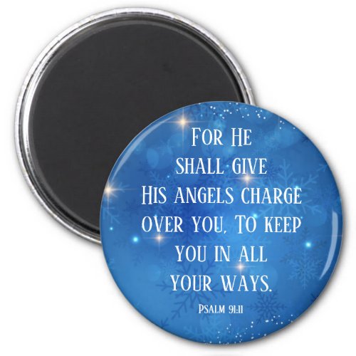 Scripture Psalm 9111 Angels Watch Over You Magnet