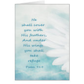 Scripture Psalm 91:4 Refuge Under His Wings Verse Cards (Front)