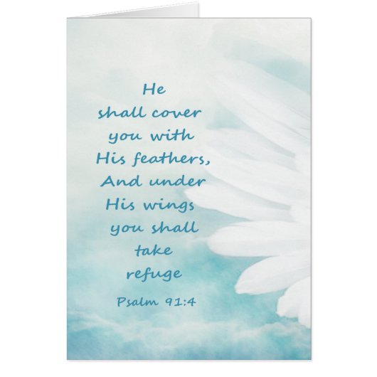 Scripture Psalm 91:4 Refuge Under His Wings Verse Cards (Front)