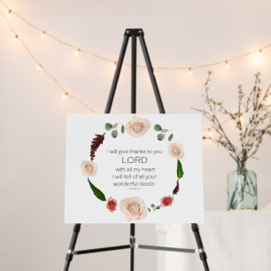Scripture, Psalm 9, All Your Wonderful Deeds LORD Foam Board