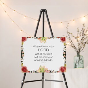 Scripture Psalm 9, Floral Foam Board