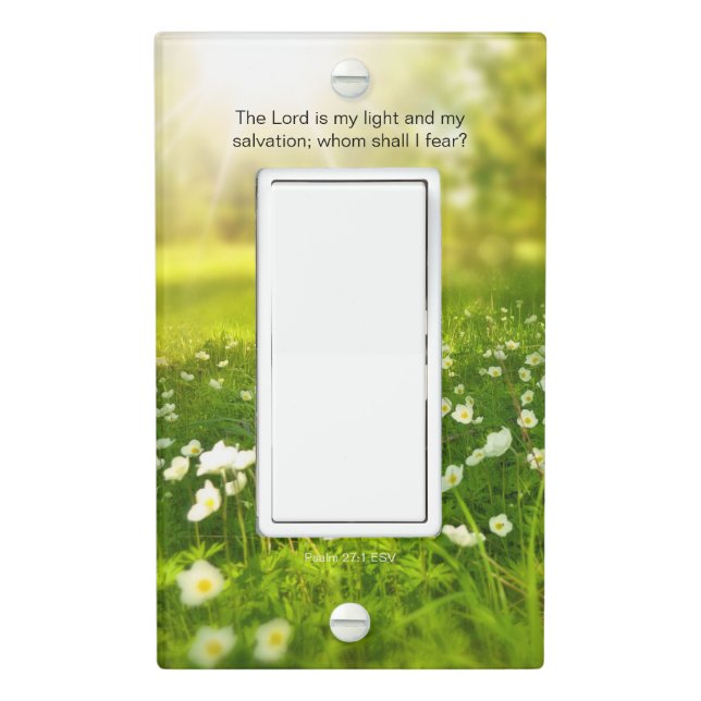 Scripture Psalm Light Switch Cover (In Situ)