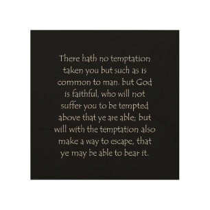 Scripture Quote 1 Corinthians 10 13 Wood Wall Art