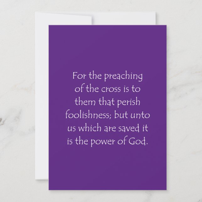 Scripture Quote 1 Corinthians 1 18 Thank You Card (Front)