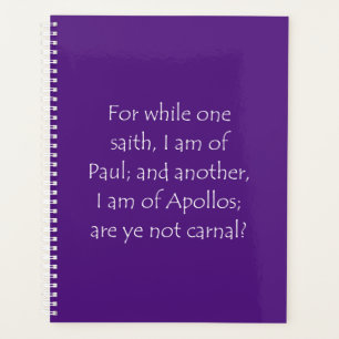Scripture Quote 1 Corinthians 3 4 Planner