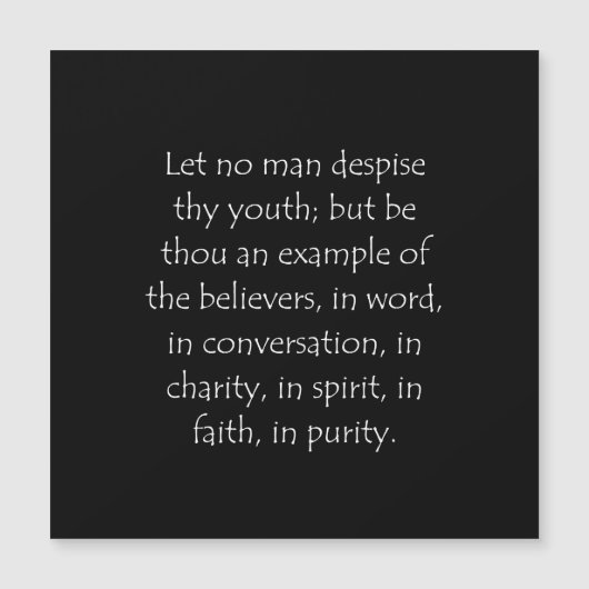Scripture Quote 1 Timothy 4 12 (Front)