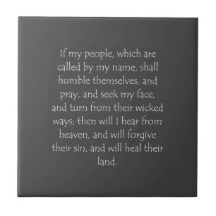 Scripture Quote 2 Chronicles 7 14 Ceramic Tile