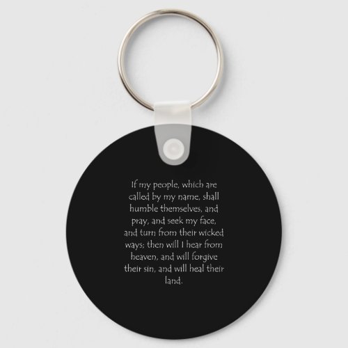 Scripture Quote 2 Chronicles 7 14 Keychain