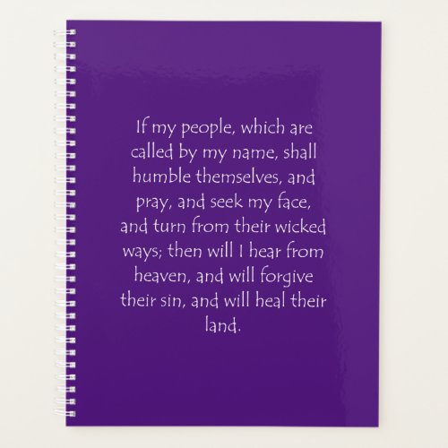 Scripture Quote 2 Chronicles 7 14 Planner