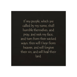 Scripture Quote 2 Chronicles 7 14 Wood Wall Art